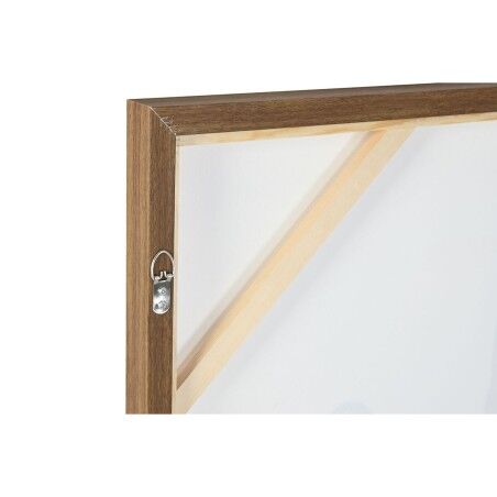Quadro Home ESPRIT Nero Beige Fiore Città 75 x 4 x 100 cm (2 Unità)