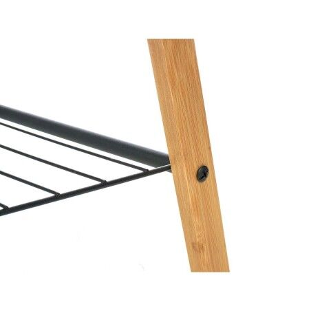 Portasciugamani da Terra Kipit B7816 Nero Metallo Bambù 60 x 90 x 37 cm 4 Unità