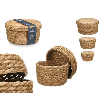 Set di Cesti SY101703 Naturale Fibra naturale (6 Unità)