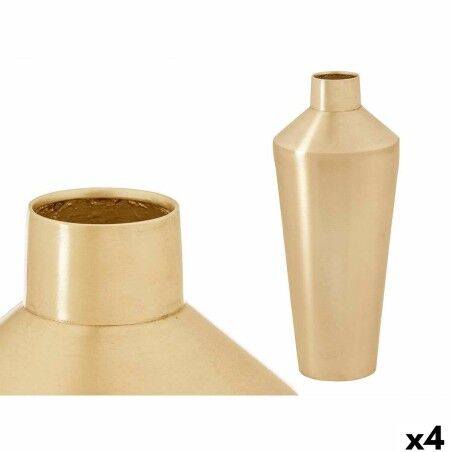 Vaso 10219-SG Dorato Ferro 16 x 40 x 16 cm (4 Unità)