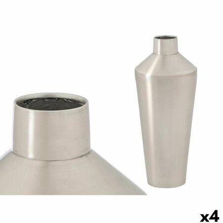 Vaso 10219-SS Argentato Ferro 16 x 40 x 16 cm (4 Unità)