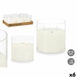 Candela LED Z23688 Bianco Trasparente 15 x 15 x 15 cm (AA) (6 Unità)