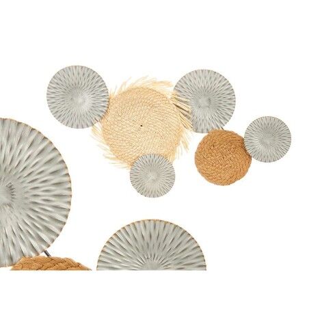 Decorazione da Parete 23SMB1537 Marrone Grigio Metallo 76,8 x 4,4 x 50,2 cm (4 Unità)