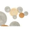Decorazione da Parete 23SMB1537 Marrone Grigio Metallo 76,8 x 4,4 x 50,2 cm (4 Unità)