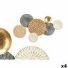 Decorazione da Parete 23SMB1563 Azzurro Bianco Marrone Metallo 72,4 x 5,1 x 42,5 cm (4 Unità)