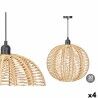 Lampadario 24B521 Nero Naturale Metallo Carta 40 W 28 x 26 x 28 cm (4 Unità)