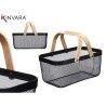 Cestino Multiuso Kinvara 1031 Nero Legno Metallo 42,5 x 18 x 26,5 cm (6 Unità)