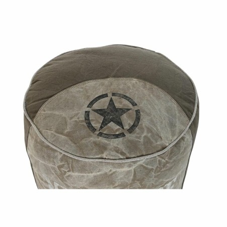 Cuscino DKD Home Decor Da terreno Grigio Poliestere Cotone Stella Alluminio Vintage (44 x 44 x 44 cm)