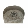 Cuscino DKD Home Decor Da terreno Grigio Poliestere Cotone Stella Alluminio Vintage (44 x 44 x 44 cm)