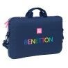 Valigetta per Portatile Benetton Damero Blu Marino 40 x 27 x 4 cm
