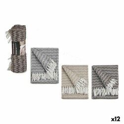 Copridivano ITEM NO.25 PLAIDS Marrone Grigio Naturale 160 x 130 cm Spiga (12 Unità)