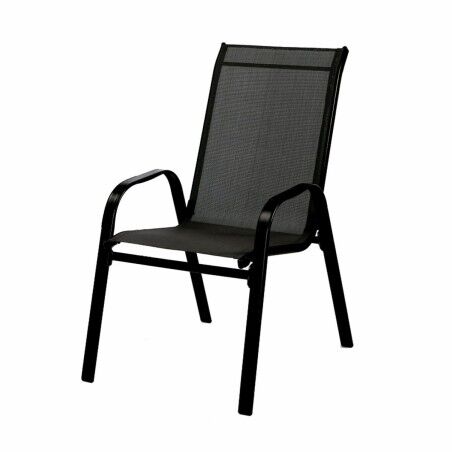 Marbueno Sedia da Giardino Acciaio Nero 91X54X65 cm 10467