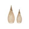 Paralume Home ESPRIT Naturale Bambù teak 35 x 35 x 85 cm (2 Unità)