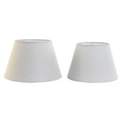 Paralume Home ESPRIT Beige Lino Metallo 40 x 40 x 25 cm (2 Unità)