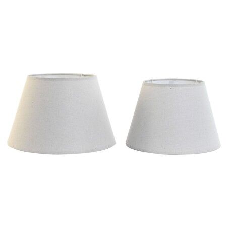 Paralume Home ESPRIT Beige Lino Metallo 40 x 40 x 25 cm (2 Unità)