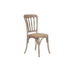 Sedia da Sala da Pranzo Home ESPRIT Marrone Chiaro Rattan Abete 45 x 48 x 92 cm