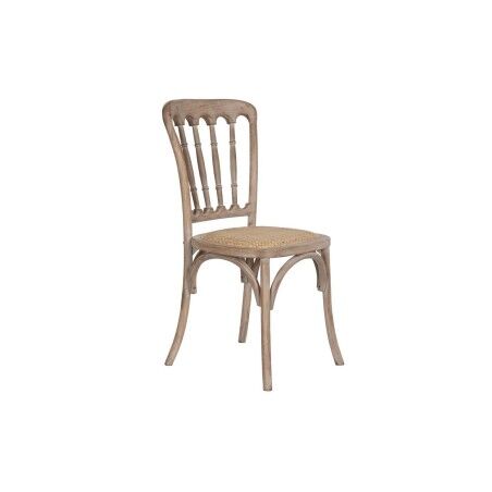 Sedia da Sala da Pranzo Home ESPRIT Marrone Chiaro Rattan Abete 45 x 48 x 92 cm