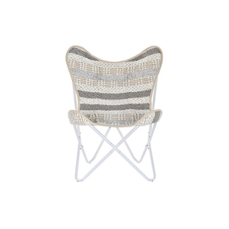 Poltrona da giardino DKD Home Decor Bianco Grigio 74 x 65 x 90 cm