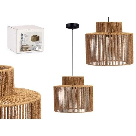 Lampada da tavolo 23B515 Marrone Nero Metallo Plastica