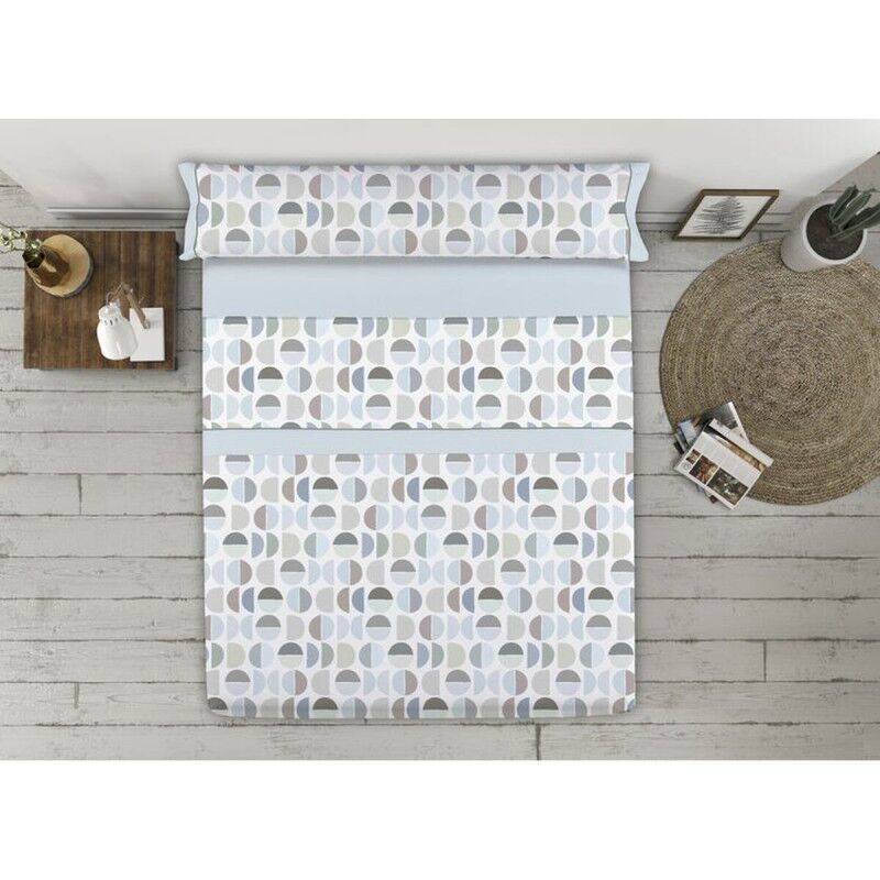 Set di Lenzuola Tejidos Reina Cano Azzurro Matrimoniale Set di Lenzuola Tejidos Reina Cano Azzurro Matrimoniale