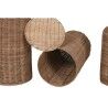Set di 3 Vasi Home ESPRIT Marrone Metallo Naturale 25 x 25 x 82 cm (3 Pezzi)