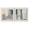 Quadro Home ESPRIT Nero Beige Astratto Città 82 x 3,8 x 82 cm (2 Unità)