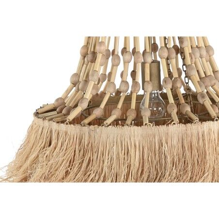 Lampadario Home ESPRIT Naturale Juta Metallo 50 W 50,5 x 50,5 x 148 cm