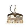 Lampadario Home ESPRIT Naturale Juta Metallo 50 W 50,5 x 50,5 x 148 cm