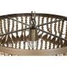 Lampadario Home ESPRIT Marrone Naturale Legno Metallo 50 W 53 x 53 x 123 cm