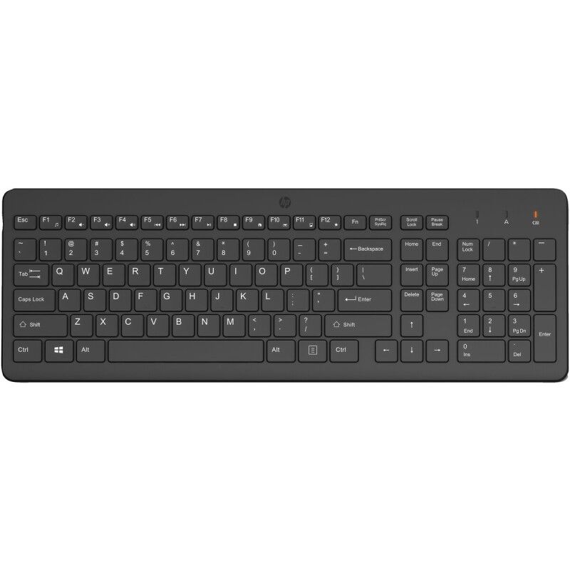 Tastiera Wireless HP 225 Nero Qwerty in Spagnolo QWERTY Tastiera Wireless HP 225 Nero Qwerty in Spagnolo QWERTY