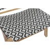 Sedia da giardino DKD Home Decor Bianco Nero Naturale PVC Teca 65 x 80 x 68 cm