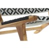 Sedia da giardino DKD Home Decor Bianco Nero Naturale PVC Teca 65 x 80 x 68 cm