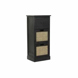 Cassettiera DKD Home Decor Naturale Nero Vintage Legno di  paulownia (40 x 30 x 90,5 cm)