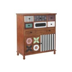 Cassettiera DKD Home Decor Marrone Multicolore Legno Legno MDF Moderno 90 x 40 x 104 cm