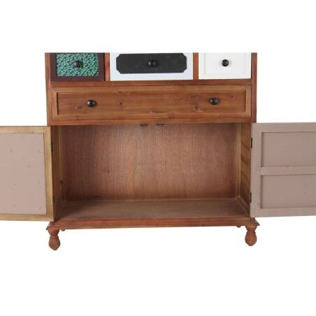 Cassettiera DKD Home Decor Marrone Multicolore Legno Legno MDF Moderno 90 x 40 x 104 cm