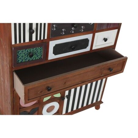 Cassettiera DKD Home Decor Marrone Multicolore Legno Legno MDF Moderno 90 x 40 x 104 cm