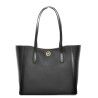 Borsa a Spalla Michael Kors Leida Nero 33 X 30 X 12 CM