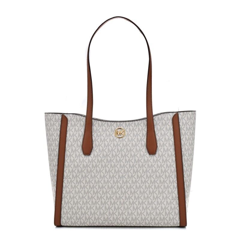Borsa a Spalla Michael Kors Leida Beige 34 x 29 x 12 cm Borsa a Spalla Michael Kors Leida Beige 34 x 29 x 12 cm