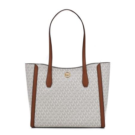 Borsa a Spalla Michael Kors Leida Beige 34 x 29 x 12 cm