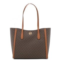 Borsa a Spalla Michael Kors Leida Marrone 34 x 29 x 12 cm