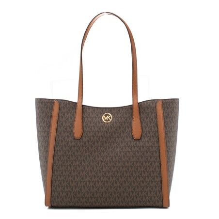 Borsa a Spalla Michael Kors Leida Marrone 34 x 29 x 12 cm
