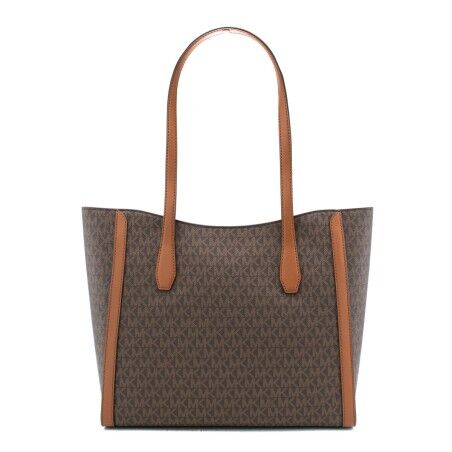 Borsa a Spalla Michael Kors Leida Marrone 34 x 29 x 12 cm