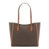 Borsa a Spalla Michael Kors Leida Marrone 34 x 29 x 12 cm