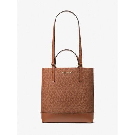 Borsa a Spalla Michael Kors Kelli Marrone 30 x 27 x 9 cm