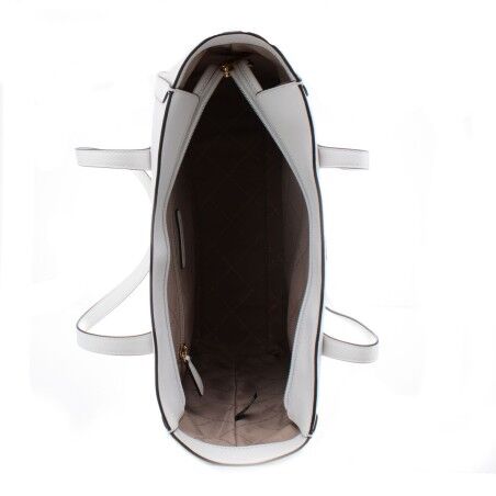 Borsa a Spalla Michael Kors Leida Bianco 34 x 29 x 12 cm