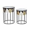 Set di 2 Tavolini DKD Home Decor Nero Multicolore 46 x 46 x 61 cm