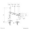 Supporto da Tavolo per Schermo Neomounts DS60-600BL1 10" 32"