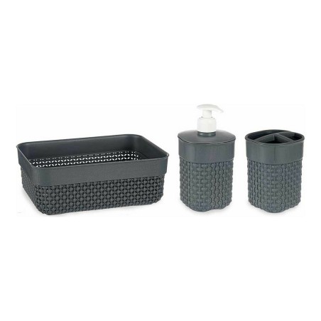 Set da Bagno Berilo Antracite Plastica