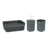 Set da Bagno Berilo Antracite Plastica