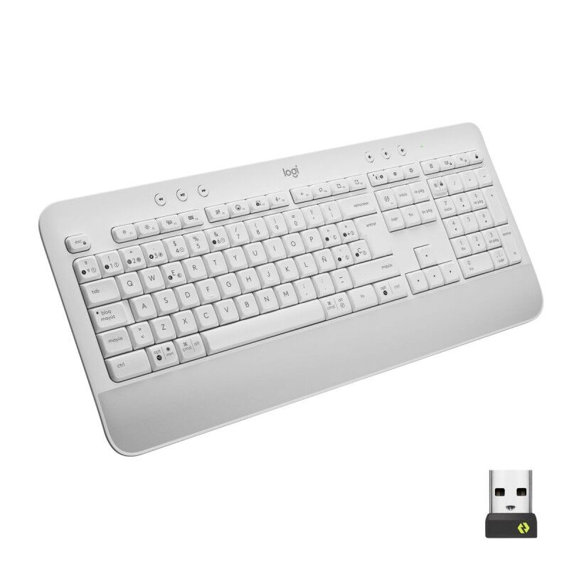 Tastiera Logitech 920-010971 Qwerty in Spagnolo Bianco Tastiera Logitech 920-010971 Qwerty in Spagnolo Bianco